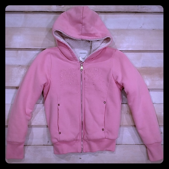 Diesel | Jackets & Coats | Diesel Pink Girls Hooded Zippie | Poshmark